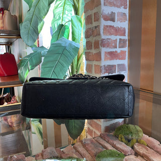 CHANEL Maxi Single Flap Black Caviar Shoulder Bag