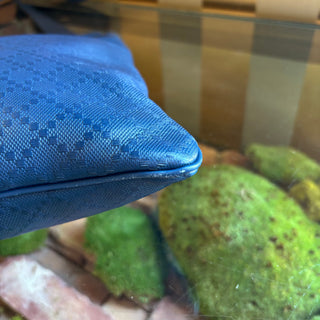GUCCI Blue Diamante Leather Messenger Bag