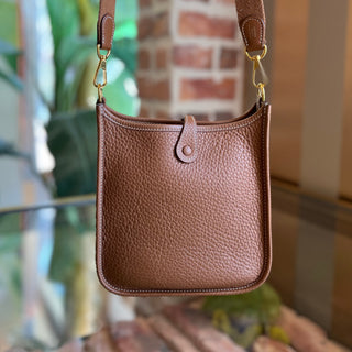 HERMÈS Evelyne TPM Gold Taurillon Clemence Leather Crossbody Bag