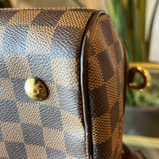 LOUIS VUITTON Duomo Damier Ebene Brown Canvas Satchel Bag
