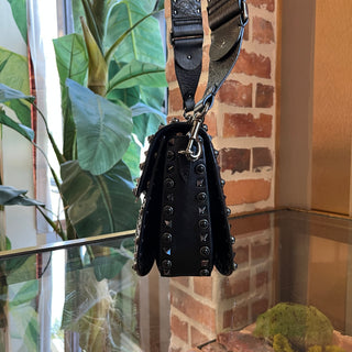 VALENTINO Black Star Crystal Rolling Rockstud Crossbody