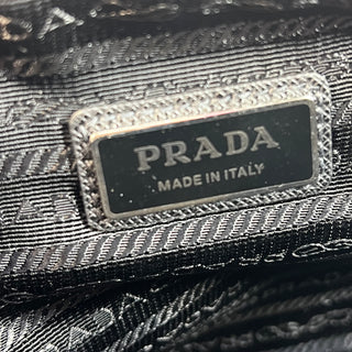 PRADA Black Re-Nylon Saffiano Pocket Single Snap Buckle Crossbody Bag