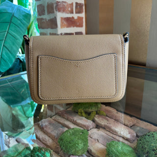 TORY BURCH Brown Thea Leather Flap Crossbody