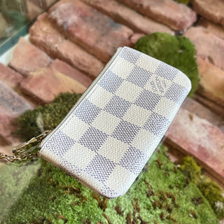 LOUIS VUITTON Damier Azur Canvas Key Cles