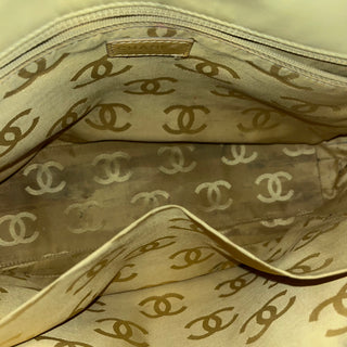 CHANEL Beige Quilted Leather Wild Stitch Flap Shoulder Bag