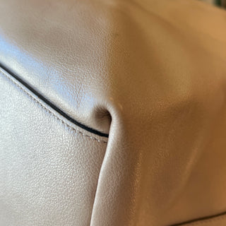 PRADA Argilla Glacé Calf Leather Beige Tote Bag