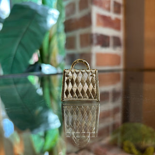 HERMES Gold Curiosite Kelly Guilloche Charm