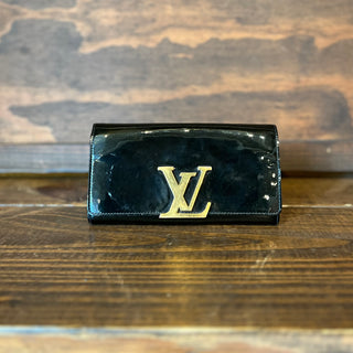LOUIS VUITTON Louise Black Vernis Leather Wallet