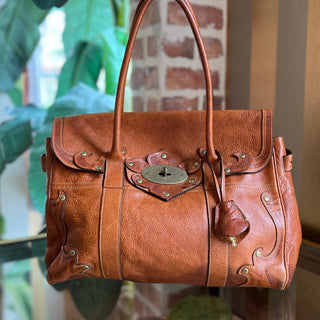 MULBERRY Bayswater Brown Leather Top Handle Satchel Bag