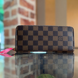 LOUIS VUITTON Damier Ebene Coated Canvas Zippy Wallet