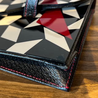 FENDI Pigskin Plexiglass Geometric Shoulder Bag