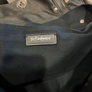 SAINT LAURENT Muse Black Leather Tote Bag