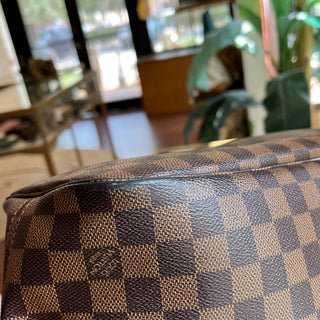 LOUIS VUITTON Neverfull MM Damier Ebene Brown Canvas Tote Bag