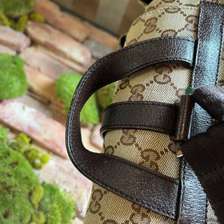 GUCCI Piston Lock GG Monogram Canvas Backpack