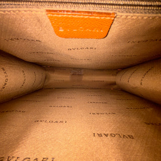 BVLGARI Tan Vintage Turnlock Shoulder Bag