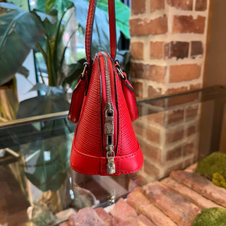 LOUIS VUITTON Alma Nano Coquelicot Epi Leather Shoulder Bag