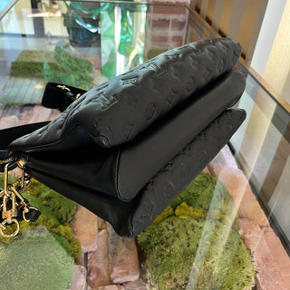 LOUIS VUITTON Coussin MM Black Monogram Embossed Leather Shoulder Bag