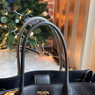 PRADA City Calf Bibliotheque Accordion Tote Bag