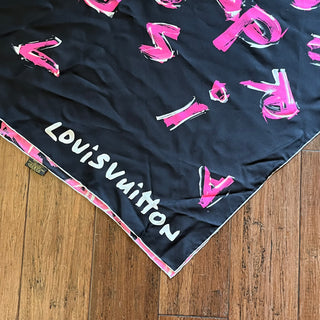 LOUIS VUITTON Stephen Sprouse Pink Tassel Scarf