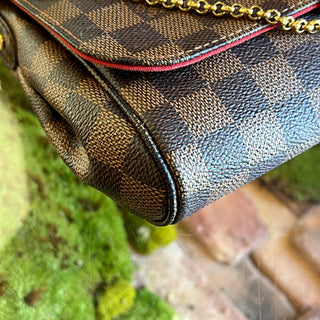 LOUIS VUITTON Favorite MM Damier Ebene Canvas Crossbody Bag