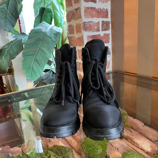 PRADA Black Nylon Combat Boots SZ37.5(7.5)