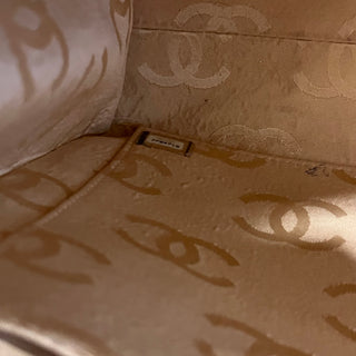 CHANEL Chocolate Bar Beige Caviar Leather Tote Bag