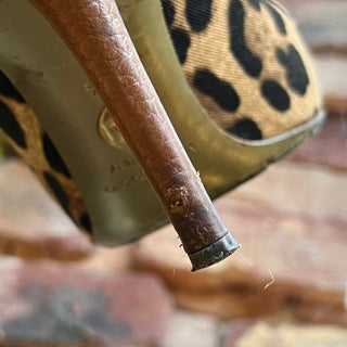 DOLCE&GABBANA Leopard Print Canvas Pumps SZ 37.5 (US 7.5)