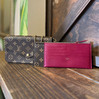 LOUIS VUITTON Felicie Pochette Brown Monogram Canvas Crossbody