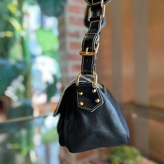 LOUIS VUITTON Le Confident Black Suhali Leather Shoulder Bag