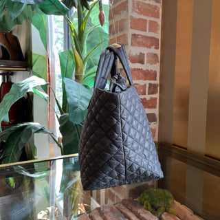 MZWAWLLACE Metro Gray Quilted Nylon Tote
