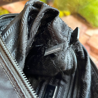 PRADA Black Nylon Messenger Bag