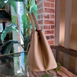 PRADA Beige Saffiano Leather Tote