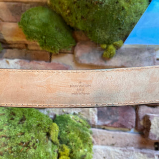 LOUIS VUITTON Brown Monogram Coated Canvas Belt 30/90