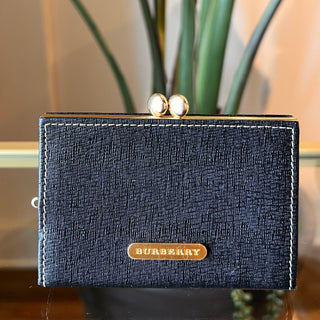 BURBERRY Vintage French Kisslock Wallet