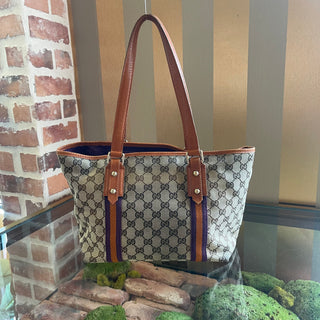 GUCCI GG Canvas Web Jolicoeur Tote