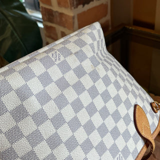 LOUIS VUITTON Neverfull PM Damier Azur Canvas Tote Bag