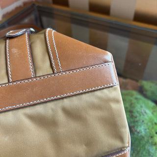 PRADA Vitello Trim Tessuto Shoulder Bag