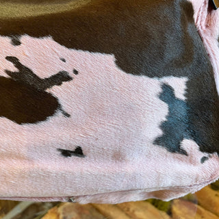 FENDI Mama Pink Brown Cow Print Pony Hair Shoulder Bag