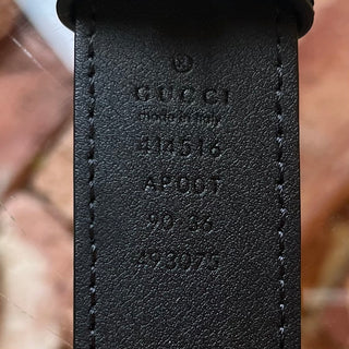 GUCCI GG Marmont Black Leather Belt SZ 90/36