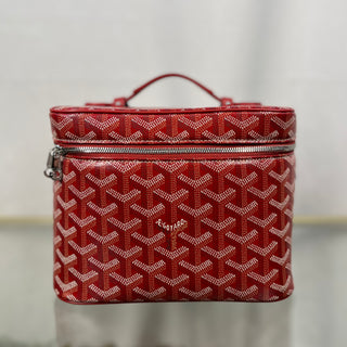 GOYARD Goyardine Muse Red Vanity Case