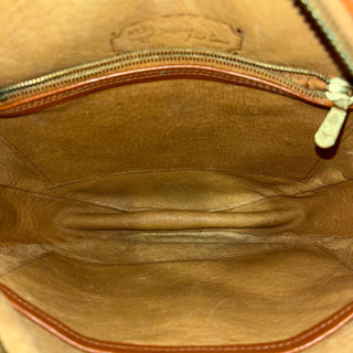 MCM Circle Vintage Cognac Visetos Monogram Canvas Crossbody Bag