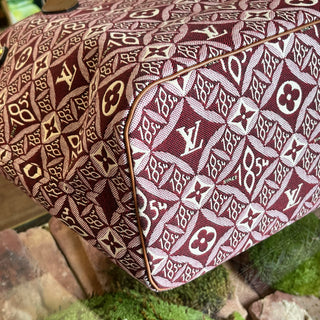 LOUIS VUITTON Neverfull MM 1854 Maroon Jacquard Canvas Tote Bag