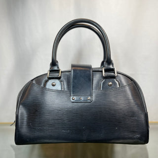 LOUIS VUITTON Montaigne GM Black Epi Leather Satchel Bag