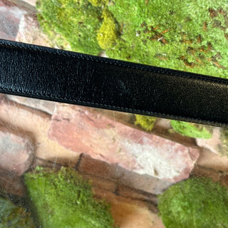 HERMES Black Brown Reversible Palladium H Buckle Belt SZ100(14US)