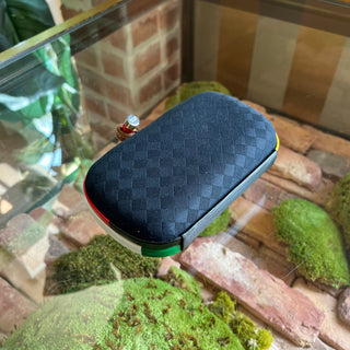 BOTTEGA VENETA The Knot Black Fabric Clutch