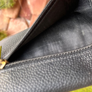 CHANEL Timeless Compact Card Black Caviar Leather Wallet