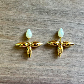 LOUIS VUITTON Louisette By Night Gold-Tone Metal Earrings