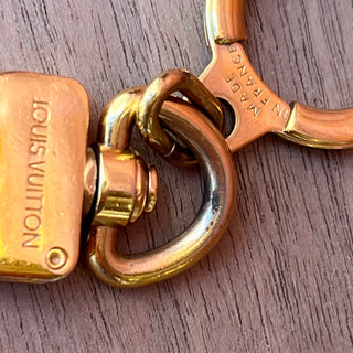 LOUIS VUITTON Anokre Gold-Tone Key Chain Bag Charm