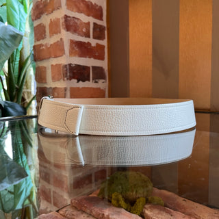 PRADA Leather White Belt SZ 80/32