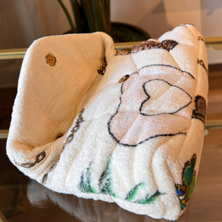 SAINT LAURENT Terry Cloth Summer Print Quilted Small Loulou Puffer